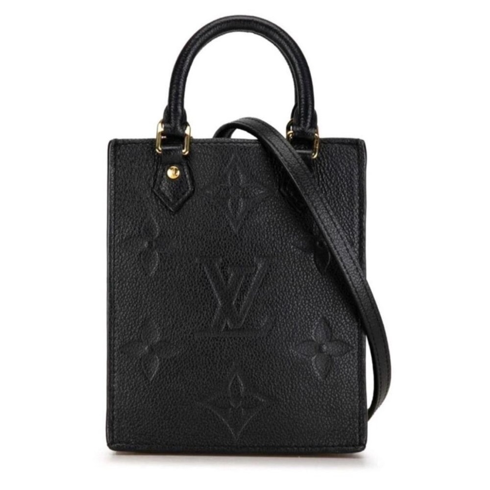 Louis Vuitton Black Crossbody Monogram Empreinte Petite Sac Plat